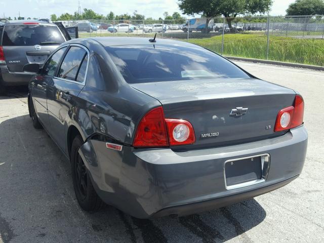1G1ZG57B984187307 - 2008 CHEVROLET MALIBU LS ნაცრისფერი ფოტო 3