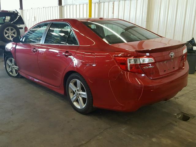 4T1BF1FK1CU572970 - 2012 TOYOTA CAMRY BASE წითელი ფოტო 3