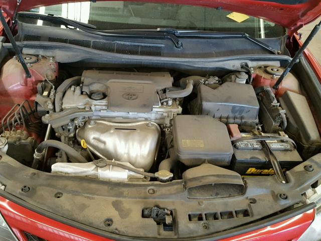 4T1BF1FK1CU572970 - 2012 TOYOTA CAMRY BASE წითელი ფოტო 7