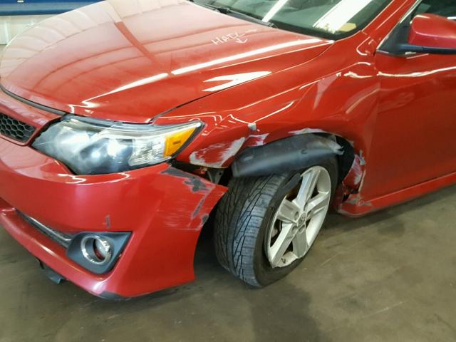4T1BF1FK1CU572970 - 2012 TOYOTA CAMRY BASE წითელი ფოტო 9