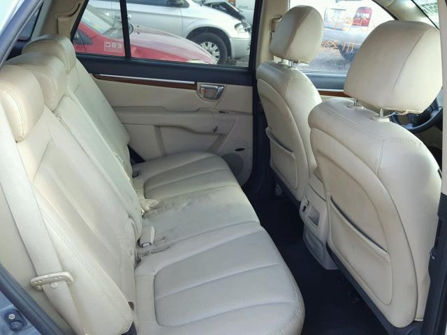 5NMSH13E88H223848 - 2008 HYUNDAI SANTA FE S GRAY photo 6