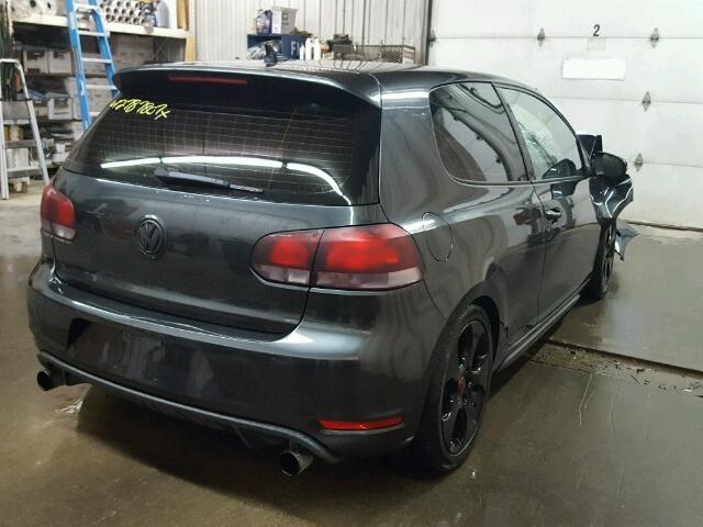 WVWEV7AJ5AW248122 - 2010 VOLKSWAGEN GTI GRAY photo 4