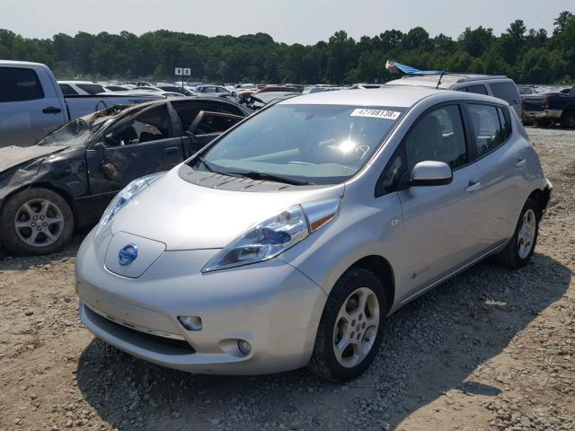 JN1AZ0CP2CT019478 - 2012 NISSAN LEAF SV SILVER photo 2