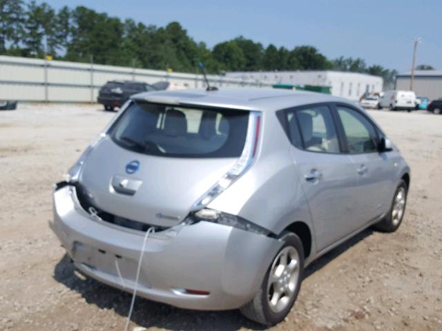 JN1AZ0CP2CT019478 - 2012 NISSAN LEAF SV SILVER photo 4