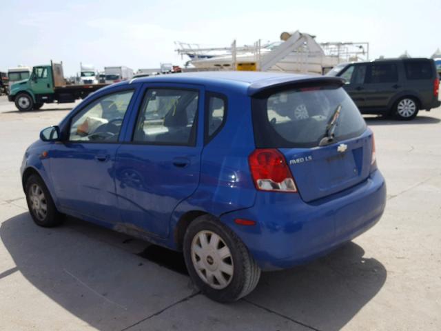 KL1TJ62684B185785 - 2004 CHEVROLET AVEO LS BLUE photo 3