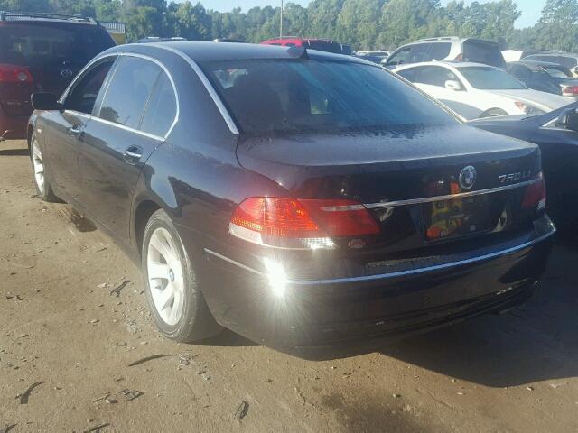 WBAHN83587DT73314 - 2007 BMW 750 BLACK photo 3