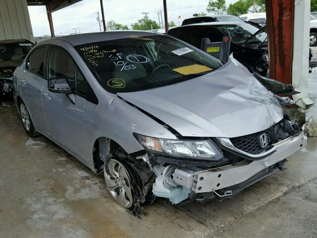 19XFB2F55DE041059 - 2013 HONDA CIVIC LX SILVER photo 1