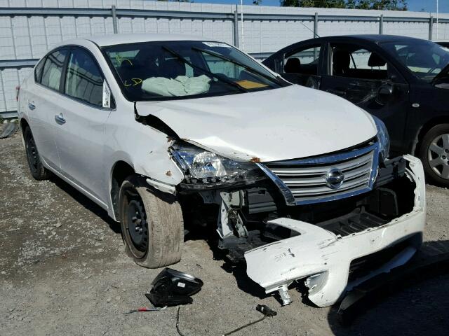 3N1AB7AP2FL671879 - 2015 NISSAN SENTRA S WHITE photo 1