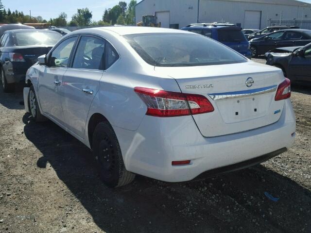 3N1AB7AP2FL671879 - 2015 NISSAN SENTRA S WHITE photo 3