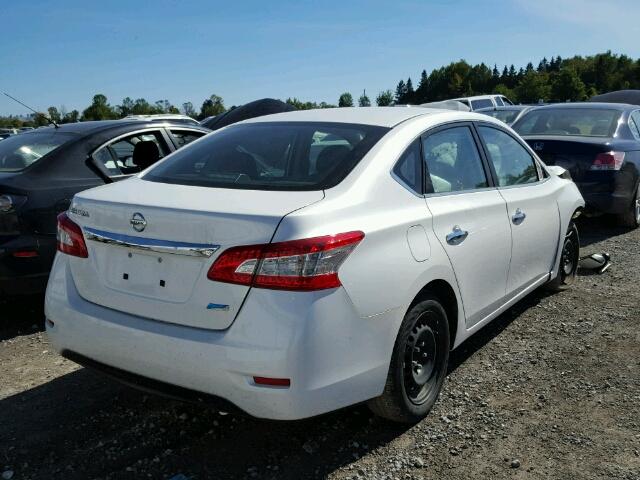 3N1AB7AP2FL671879 - 2015 NISSAN SENTRA S WHITE photo 4