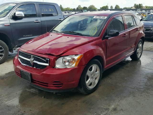 1B3HB48A99D148804 - 2009 DODGE CALIBER SX RED photo 2