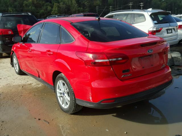 1FADP3F29FL307719 - 2015 FORD FOCUS SE RED photo 3