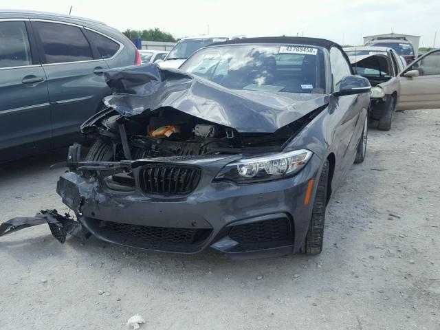 WBA1K9C55GV322153 - 2016 BMW 228 I GRAY photo 2