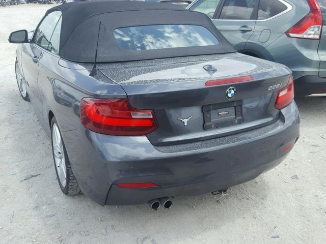 WBA1K9C55GV322153 - 2016 BMW 228 I GRAY photo 3