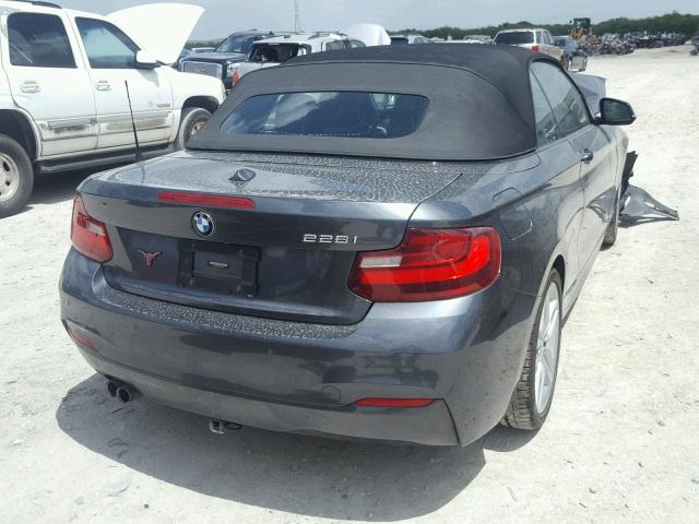 WBA1K9C55GV322153 - 2016 BMW 228 I GRAY photo 4