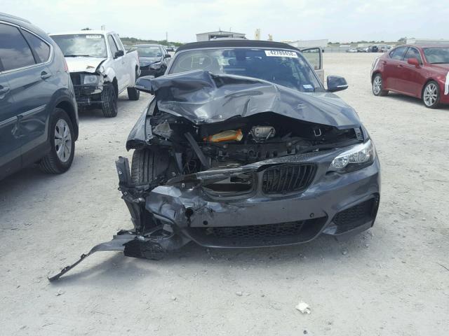 WBA1K9C55GV322153 - 2016 BMW 228 I GRAY photo 9