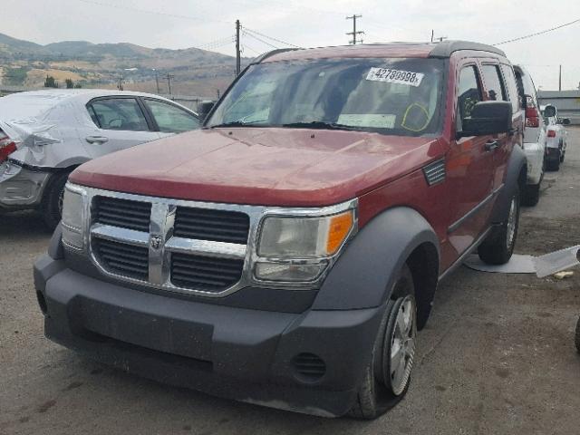 1D8GU28K67W728483 - 2007 DODGE NITRO SXT RED photo 2