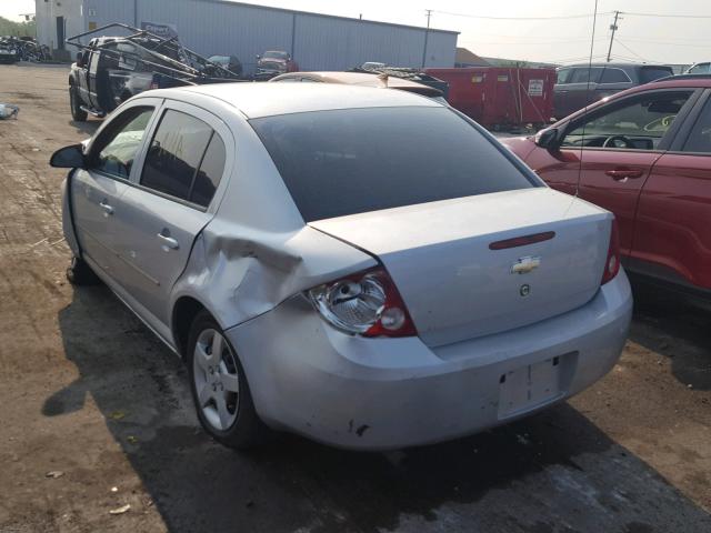 1G1AK52FX57569121 - 2005 CHEVROLET COBALT SILVER photo 3