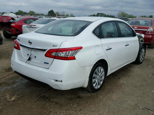 3N1AB7AP0DL625190 - 2013 NISSAN SENTRA S WHITE photo 4