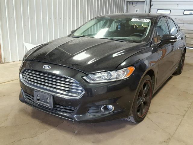 3FA6P0HR9DR112221 - 2013 FORD FUSION SE BLACK photo 2