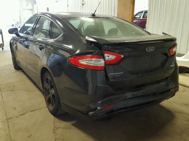 3FA6P0HR9DR112221 - 2013 FORD FUSION SE BLACK photo 3