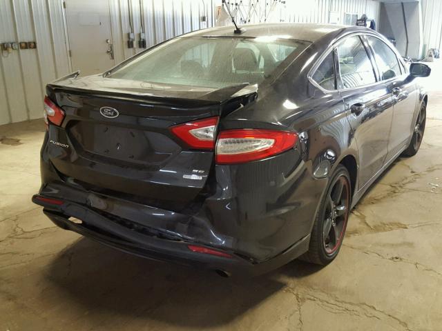 3FA6P0HR9DR112221 - 2013 FORD FUSION SE BLACK photo 4