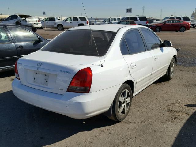 KMHDN45DX3U543287 - 2003 HYUNDAI ELANTRA GL WHITE photo 4