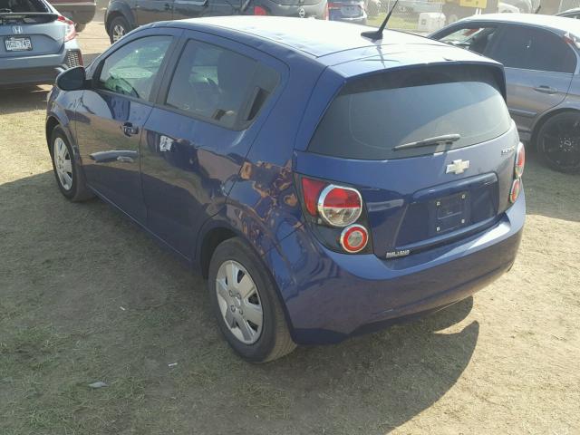 1G1JA6SH3E4187962 - 2014 CHEVROLET SONIC LS BLUE photo 3