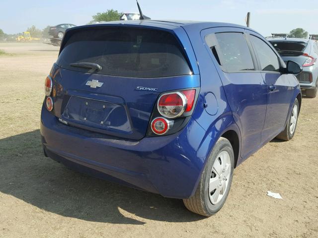 1G1JA6SH3E4187962 - 2014 CHEVROLET SONIC LS BLUE photo 4
