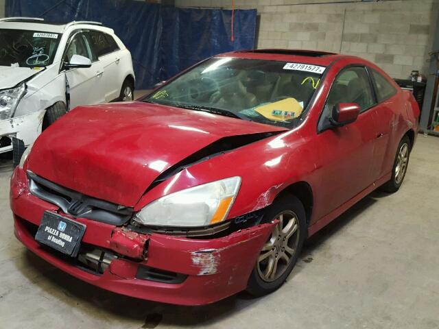 1HGCM72697A009703 - 2007 HONDA ACCORD EX RED photo 2