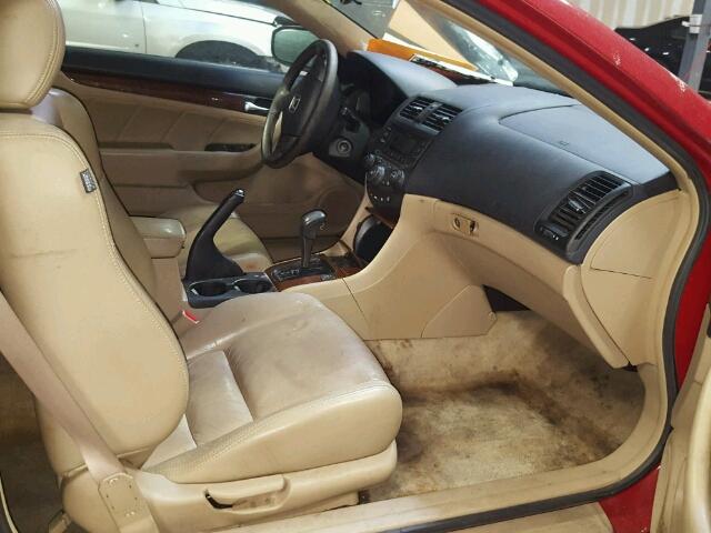 1HGCM72697A009703 - 2007 HONDA ACCORD EX RED photo 5