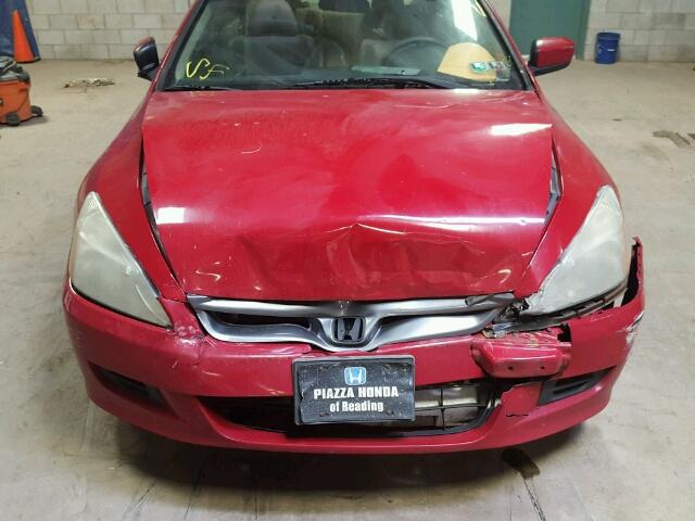 1HGCM72697A009703 - 2007 HONDA ACCORD EX RED photo 7