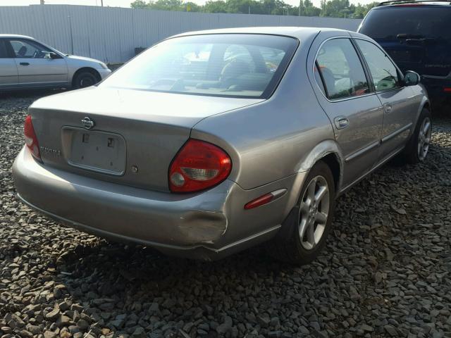 JN1CA31D11T816022 - 2001 NISSAN MAXIMA GXE SILVER photo 4