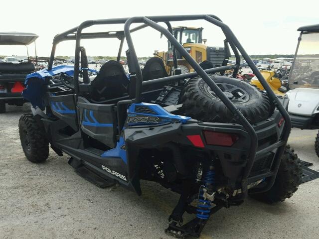 4XAVCE877HB683401 - 2017 POLARIS RZR 4 900 BLUE photo 3