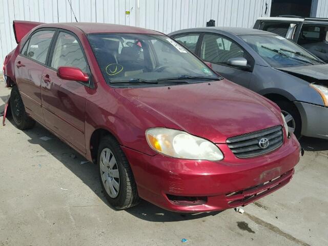 2T1BR32E83C038482 - 2003 TOYOTA COROLLA CE RED photo 1