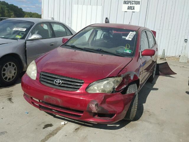 2T1BR32E83C038482 - 2003 TOYOTA COROLLA CE RED photo 2