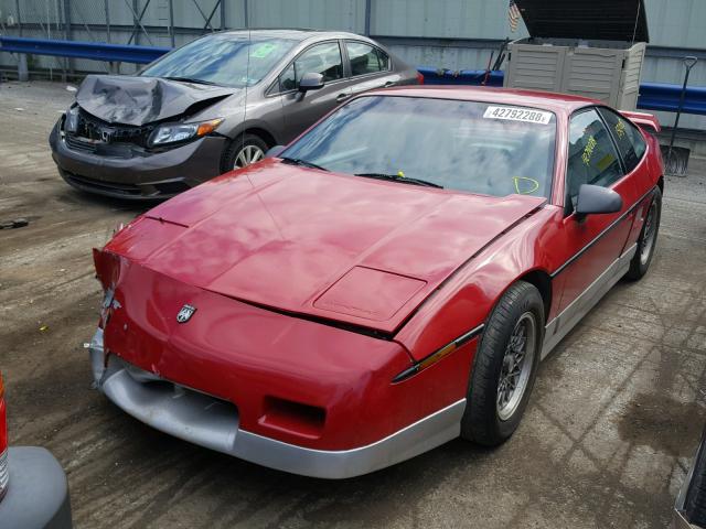 1G2PG1199HP208818 - 1987 PONTIAC FIERO GT RED photo 2