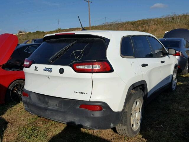 1C4PJLAB2HW654407 - 2017 JEEP CHEROKEE WHITE photo 4