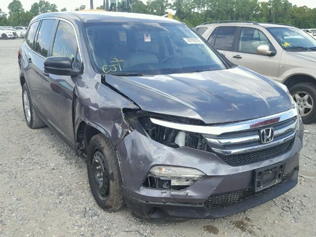 5FNYF5H12GB019348 - 2016 HONDA PILOT LX CHARCOAL photo 1