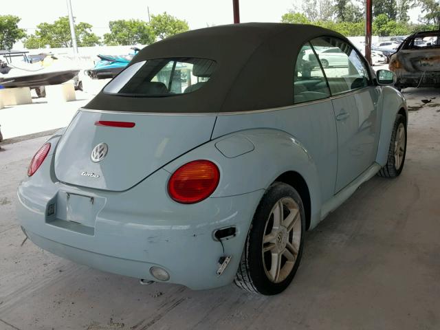 3VWCD31Y94M349990 - 2004 VOLKSWAGEN NEW BEETLE 蓝色 照片 4