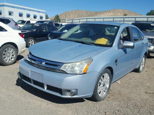 1FAHP35N28W120336 - 2008 FORD FOCUS SE BLUE photo 2