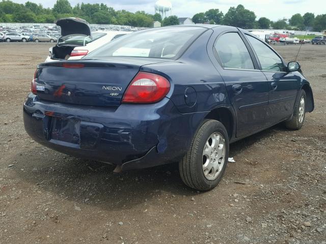 1B3ES56C25D197754 - 2005 DODGE NEON SXT BLUE photo 4