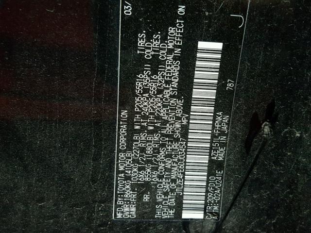 JTLZE4FE6DJ034547 - 2013 TOYOTA SCION XB BLACK photo 10