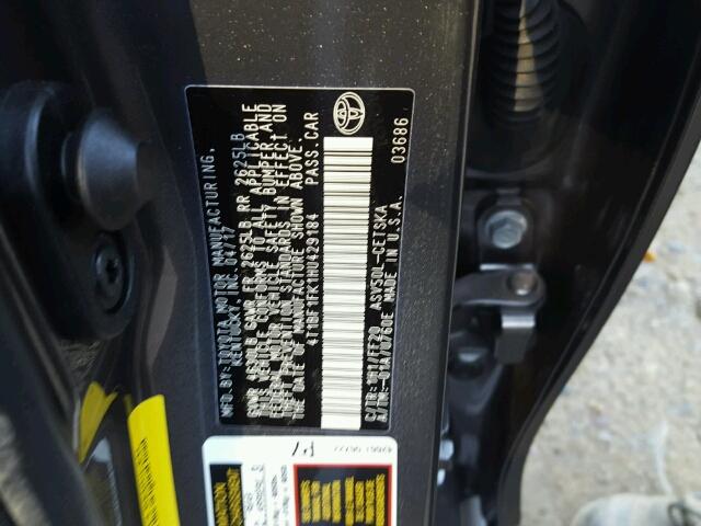 4T1BF1FK1HU429184 - 2017 TOYOTA CAMRY LE გრაფიტი ფოტო 10