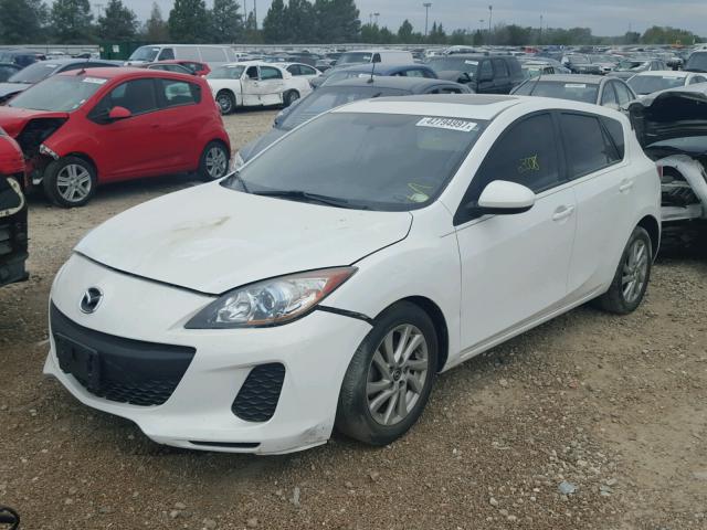 JM1BL1L76D1751747 - 2013 MAZDA 3 I WHITE photo 2