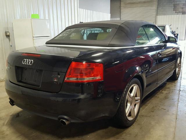 WAUAF48H77K015367 - 2007 AUDI A4 2.0T CA BLACK photo 4