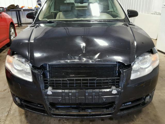 WAUAF48H77K015367 - 2007 AUDI A4 2.0T CA BLACK photo 9