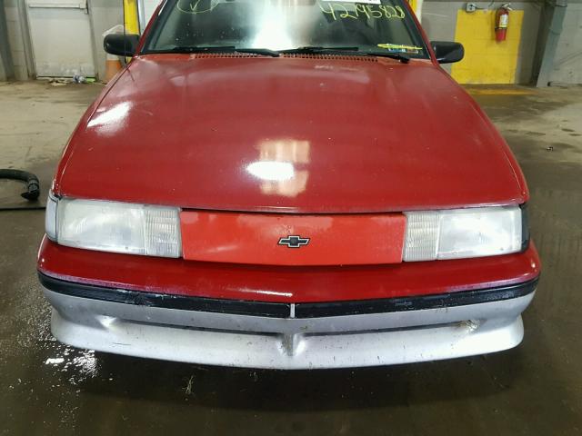 1G1JC14G8M7293502 - 1991 CHEVROLET CAVALIER V RED photo 9