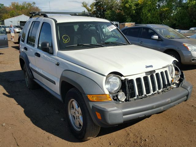 1J4GL48K57W695242 - 2007 JEEP LIBERTY SP WHITE photo 1