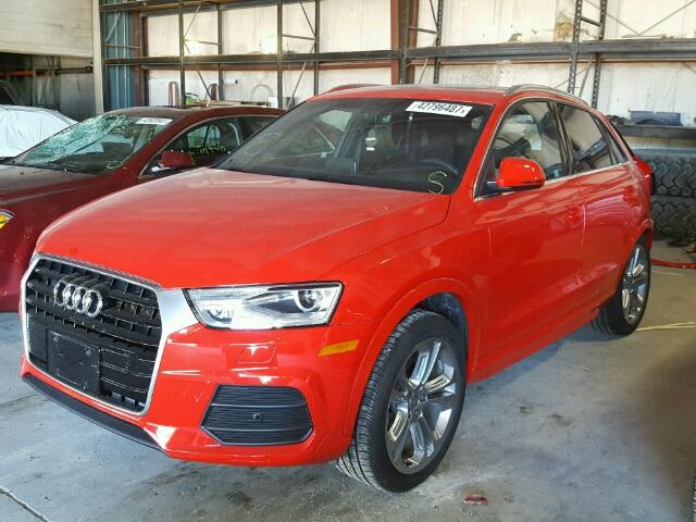 WA1HCCFSXHR011741 - 2017 AUDI Q3 PREMIUM RED photo 2